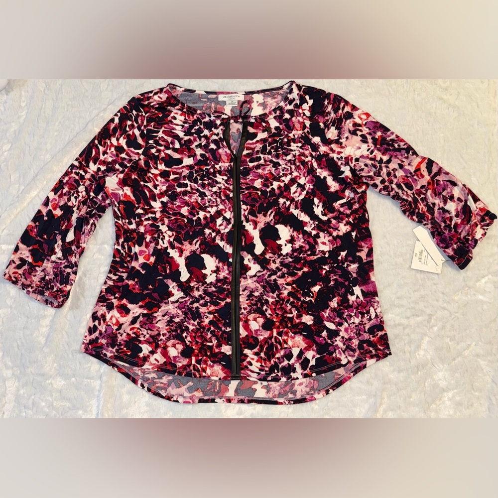 Liz Claiborne Multicolor Patterned Blouse